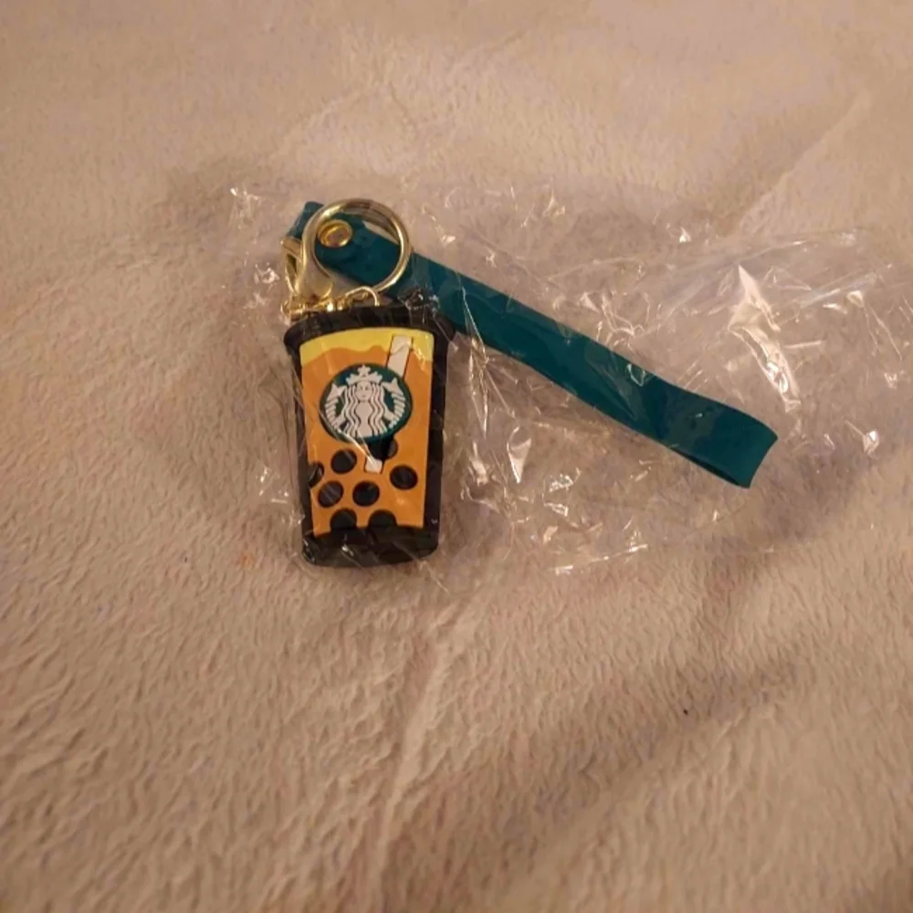 Starbuck's boba tea keychain